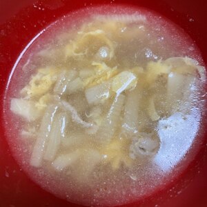 ラーメンスープの素で超簡単！中華風かきたまスープ